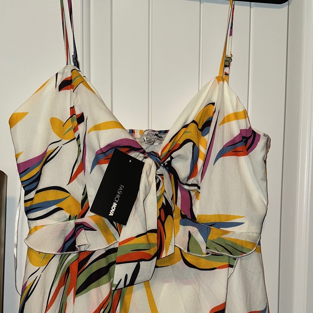 Fashion Nova Multicolor Abstract Dress